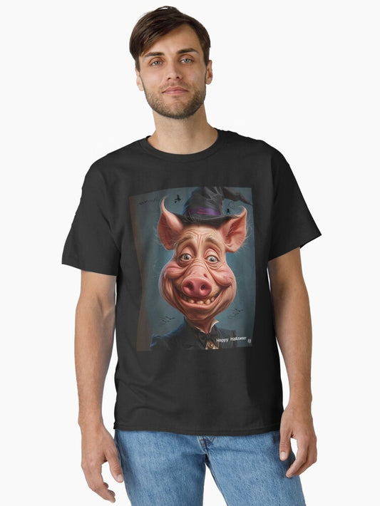 "Happy Halloween, Oink-tastic Frights Ahead!" Classic T-Shirt
