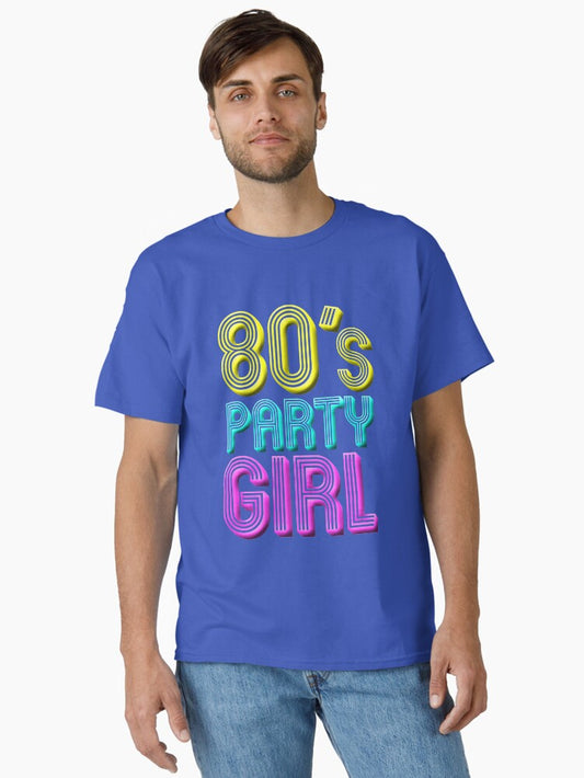 80's Party Girl Retro Vintage Dance Party Costume Classic T-Shirt
