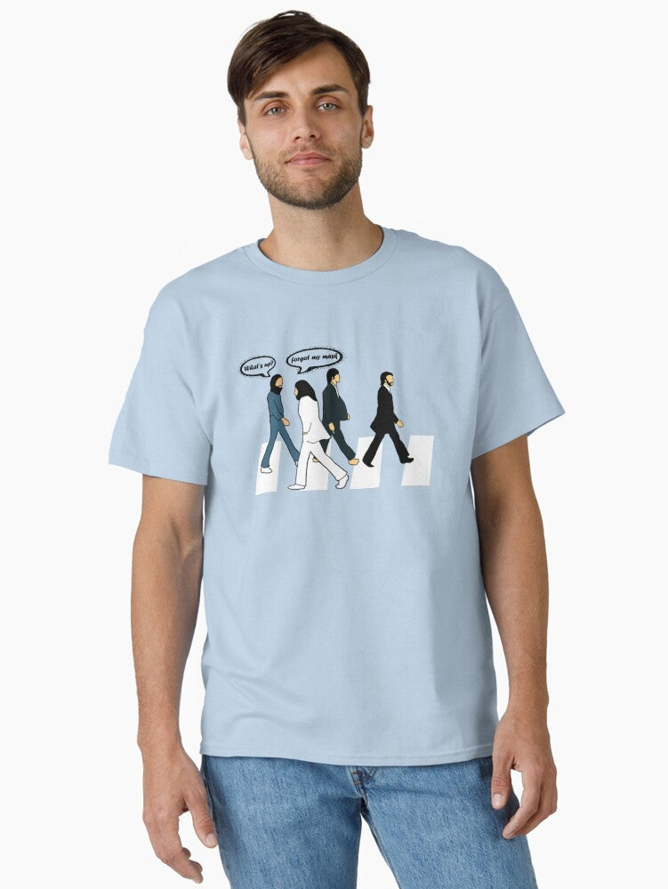 Abbey Road John Forgets His Mask _BLue Classic T-Shirt