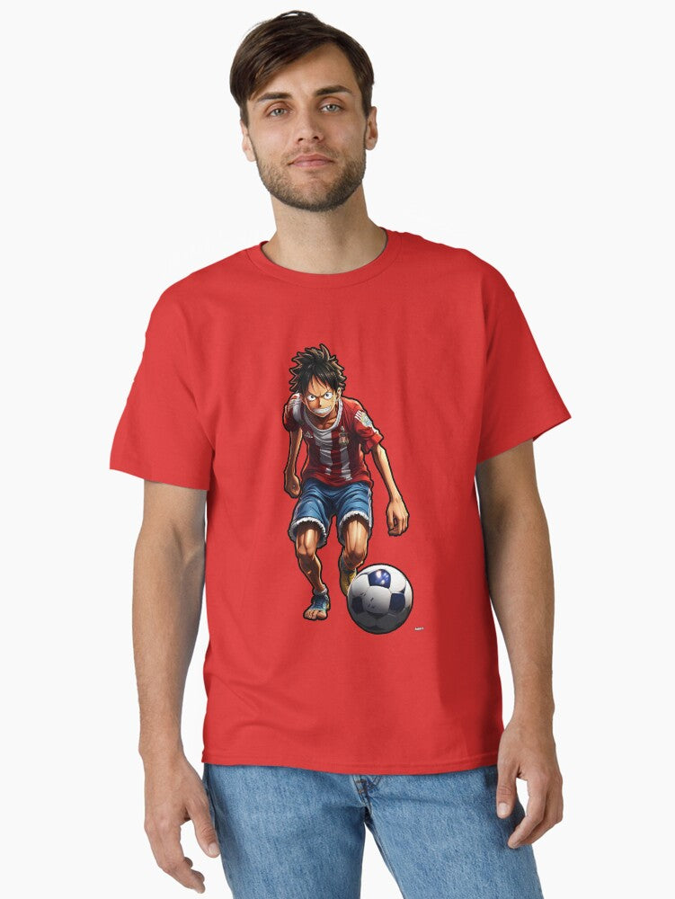 "Straw Hat Striker ⚽️" Luffy Playing Football. Classic T-Shirt