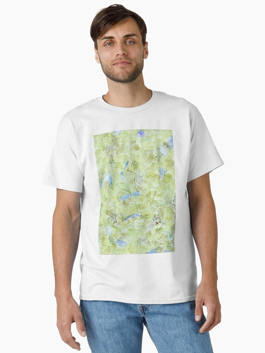 Abstract 4, Lime watercolor pattern Classic T-Shirt