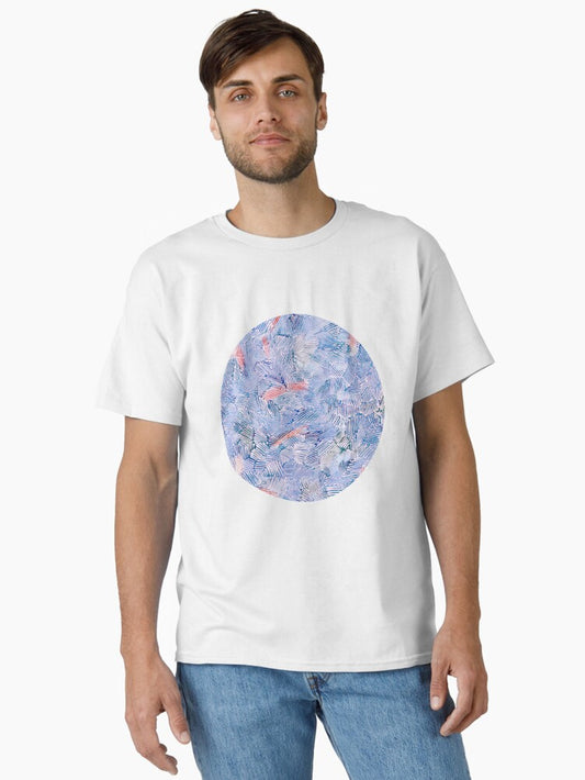 Abstract 3, blue watercolor pattern Classic T-Shirt