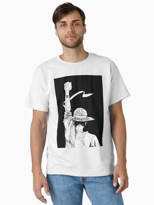 A Captain, A Dream: Luffy in Black and White" Classic T-Shirt