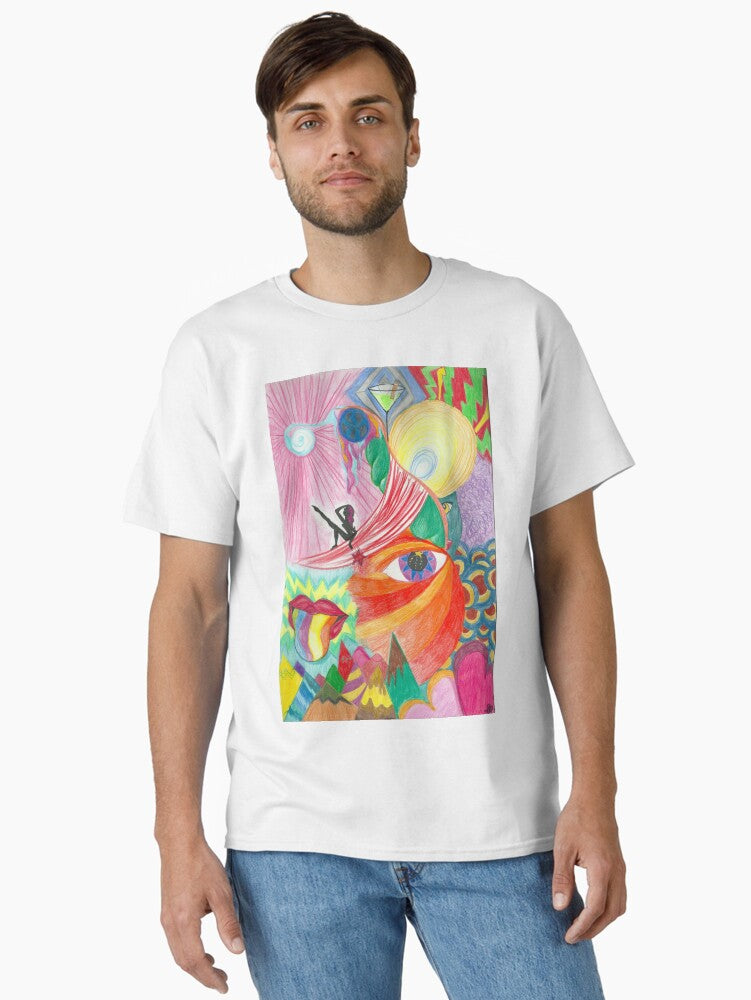 "Slow Chaos" – Colorful Trippy Art Print Classic T-Shirt