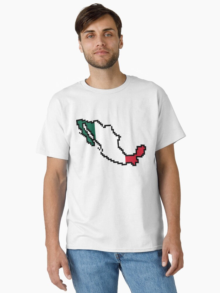 8-bits Mexico Map Flag Classic T-Shirt