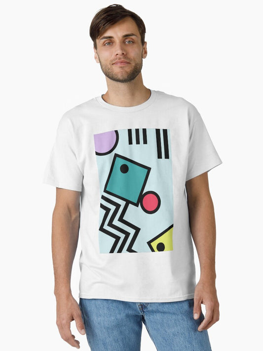 Abstract 80s memphis pop art style graphics Classic T-Shirt