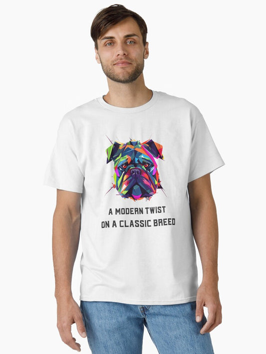 A modern twist on a classic breed - Bulldog Style Classic T-Shirt Style001