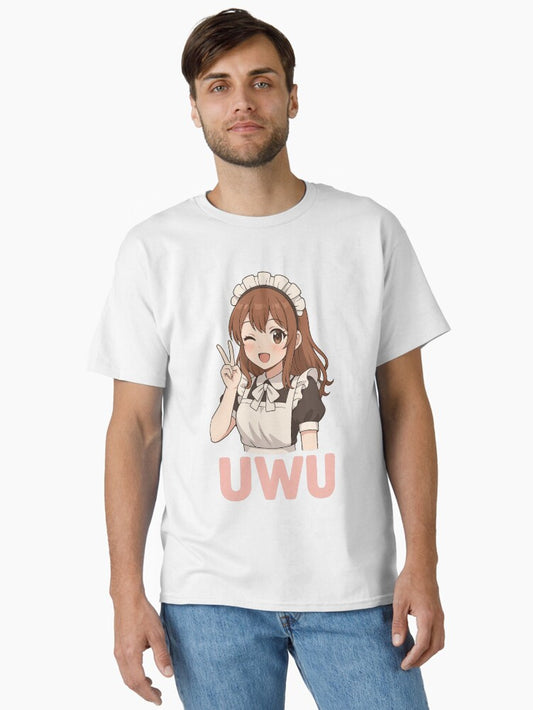Anime UWU Maid Girl - Kawaii Classic T-Shirt