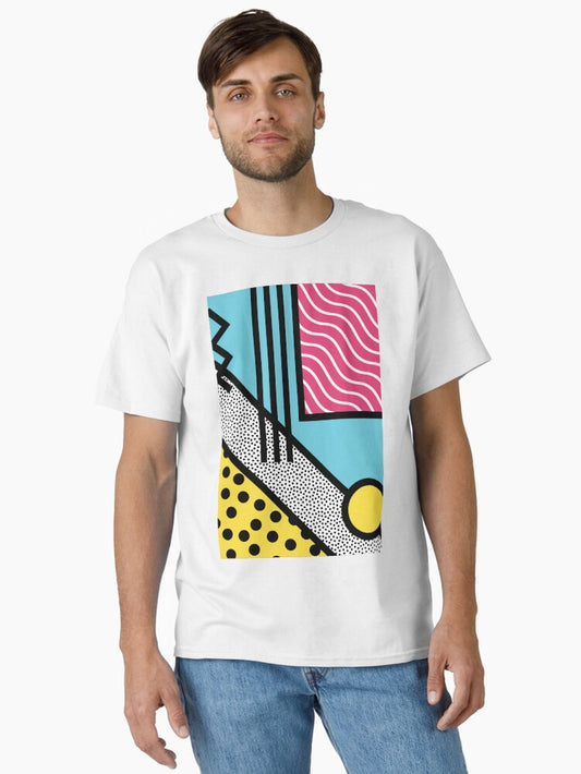 Abstract 80s memphis pop art style graphics Classic T-Shirt Style001