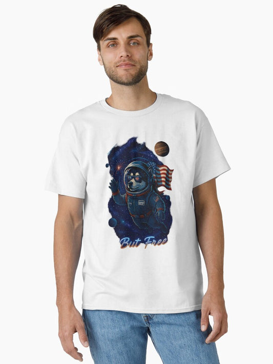 4th Of July US Flag Alaskan Malamute Dog Design Classic T-Shirt