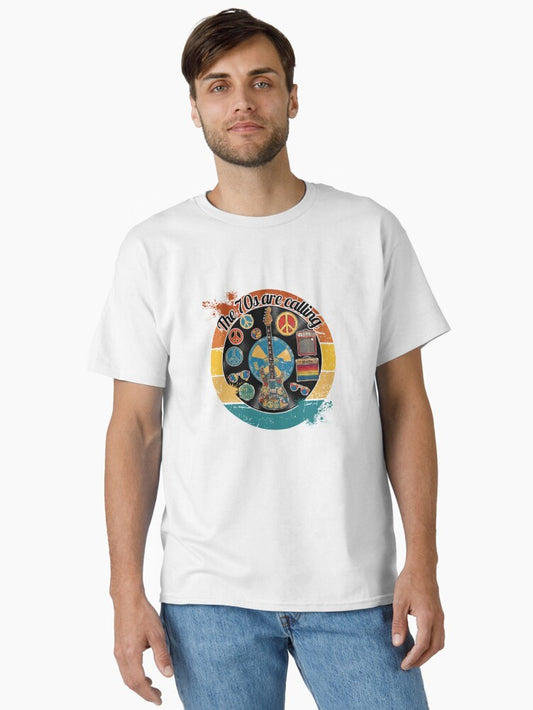 70s Rock Vinyl Classic T-Shirt Style001