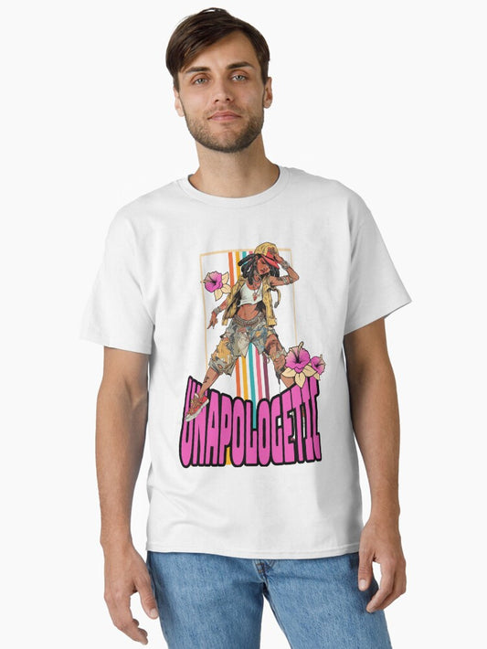 ? UNAPOLOGICAL. ? Street Bold Meets Floral Energy? Classic T-Shirt