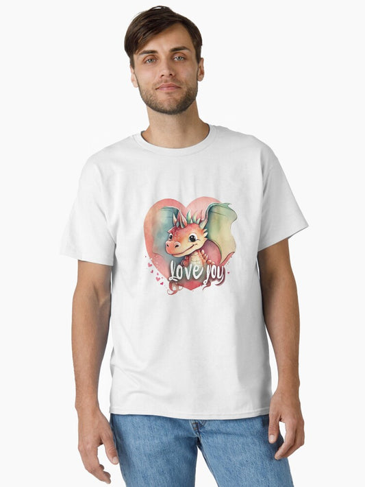 A Tale Woven in Love's Quilt: Dragon, Valentine Classic T-Shirt