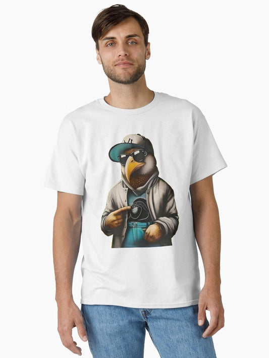 90s Streetwear Bird – Funky Urban Animal Classic T-Shirt
