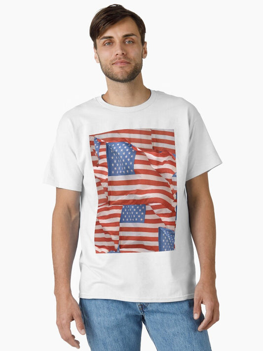 4th of July American Flag Classic T-Shirt