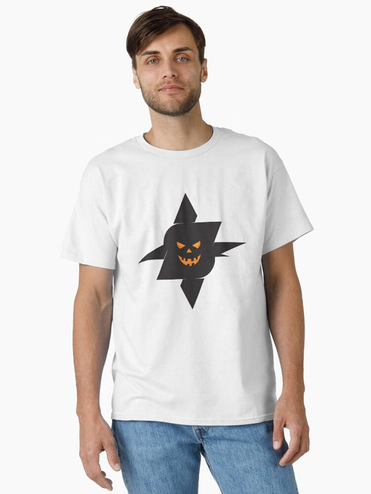 A playful jack-o'-lantern face brings out the fun of Halloween Classic T-Shirt