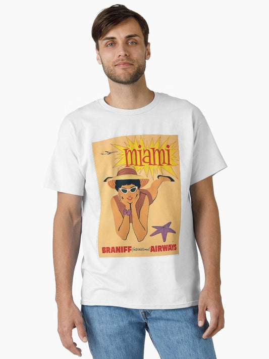 Miami vintage travel poster Classic T-Shirt