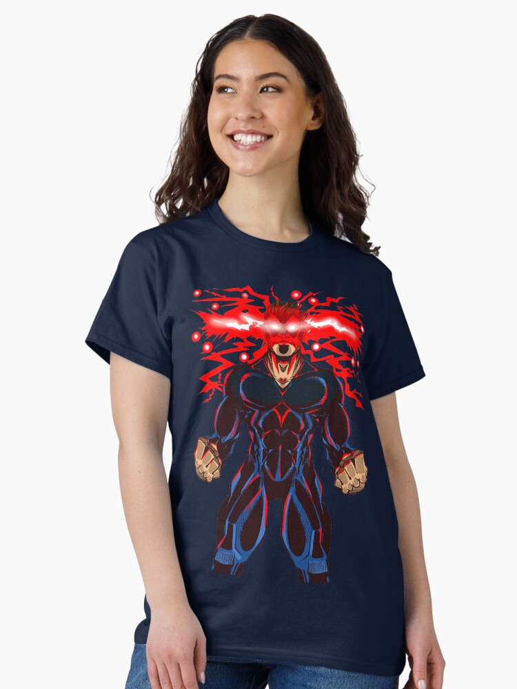 A muscular character with laser eyes, projecting Energy Classic T-Shirt