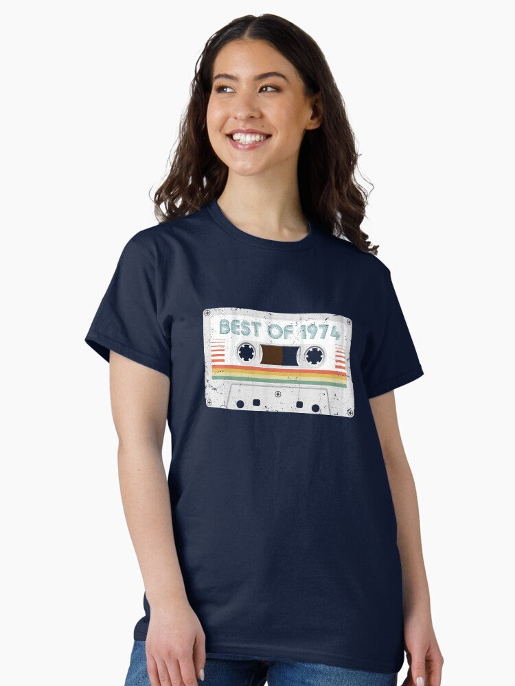 50th Birthday Best of 1975 Cassette Tape Vintage for Gift Classic T-Shirt