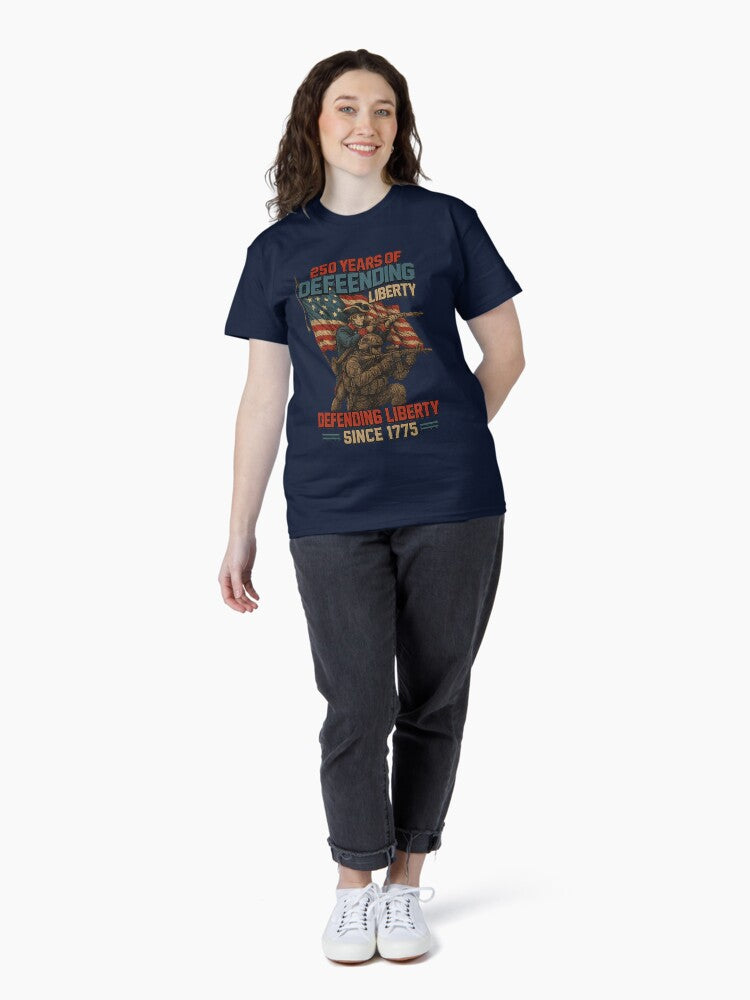 250 Years of Defending Liberty – Battle-Ready U.S. Army Patriotic Design Classic T-Shirt