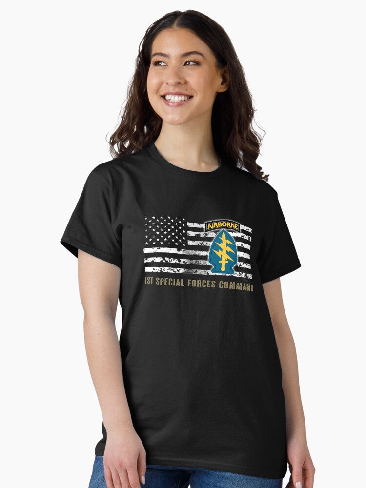 1st Special Forces Command (Distressed Flag) Classic T-Shirt