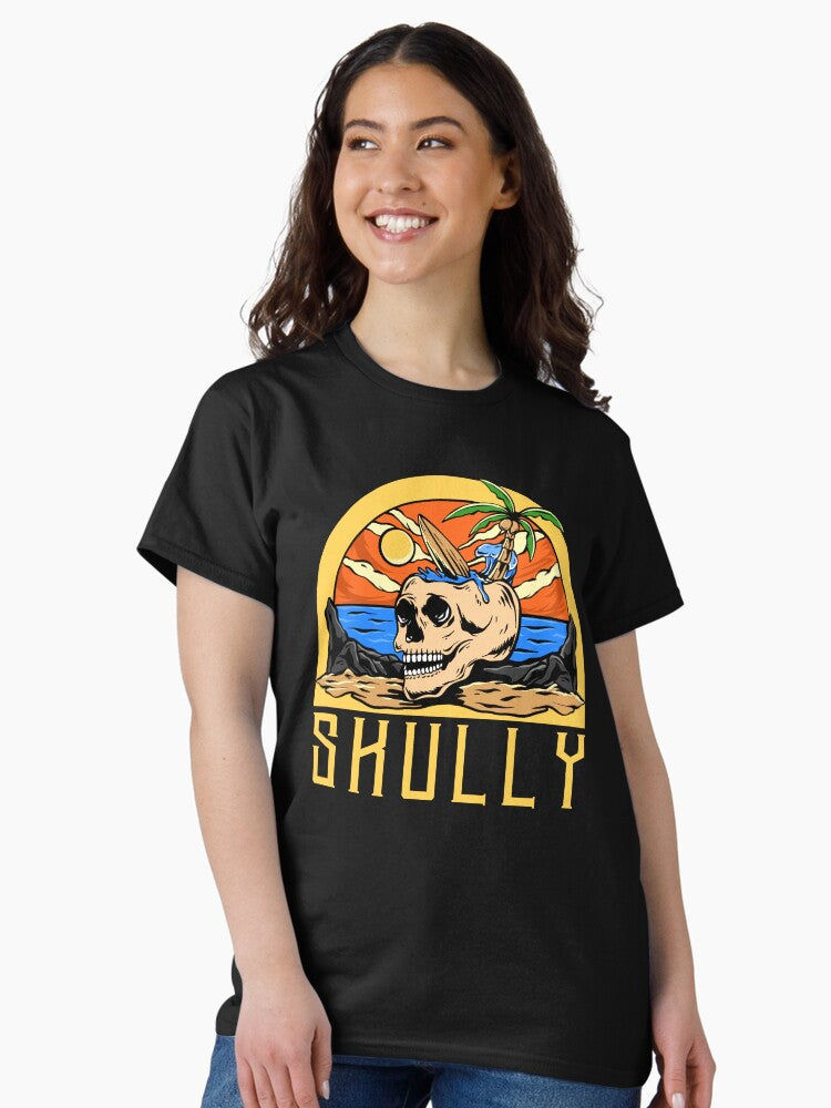 Vintage Halloween Skull Design Classic T-Shirt