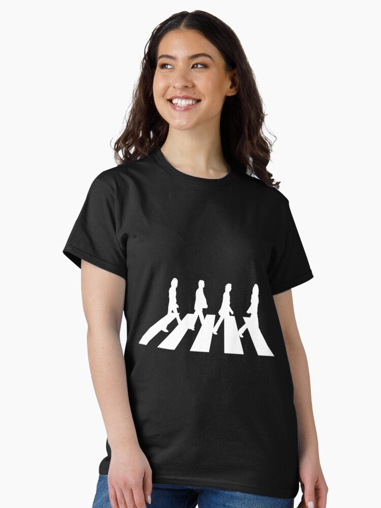 Abbey Road Minimalist White Stencil|Perfect Gift|Beatles Classic T-Shirt