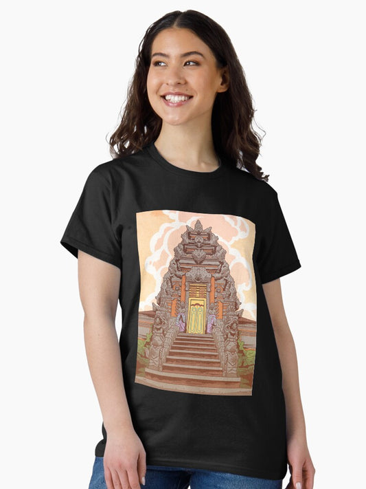 Indonesia Retro Anime Puri Agung Gianyar Temple Classic T-Shirt