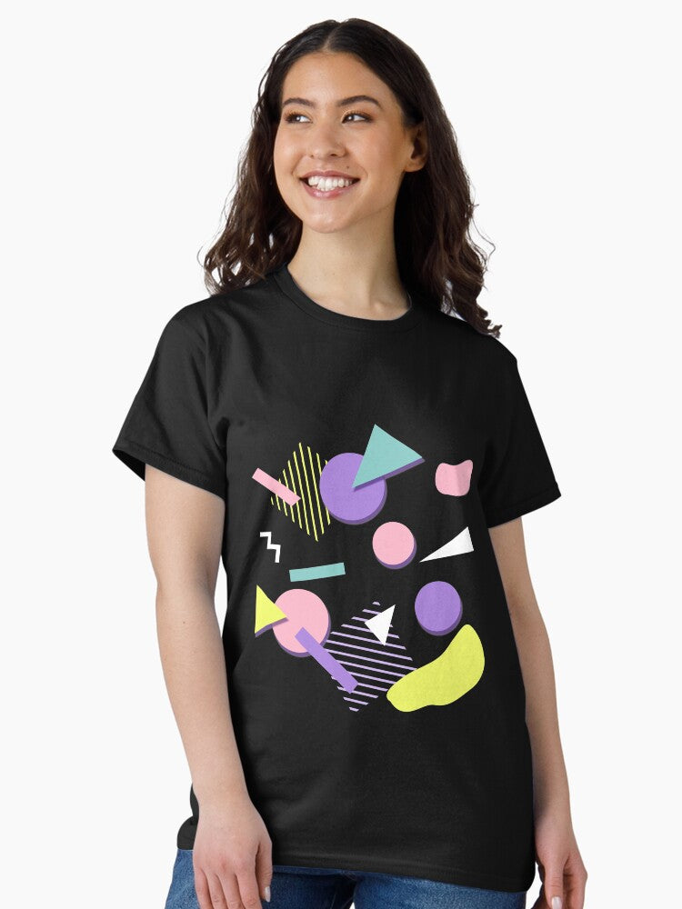 80s Retro Shapes - black Classic T-Shirt