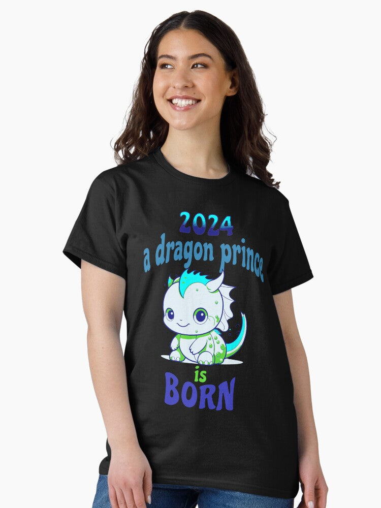 2024 Chinese New Year of the Dragon, A Dragon Prince is Born Classic T-Shirt