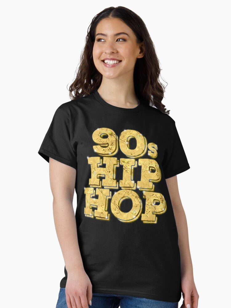90s Hip Hop Music In Gold Classic T-Shirt