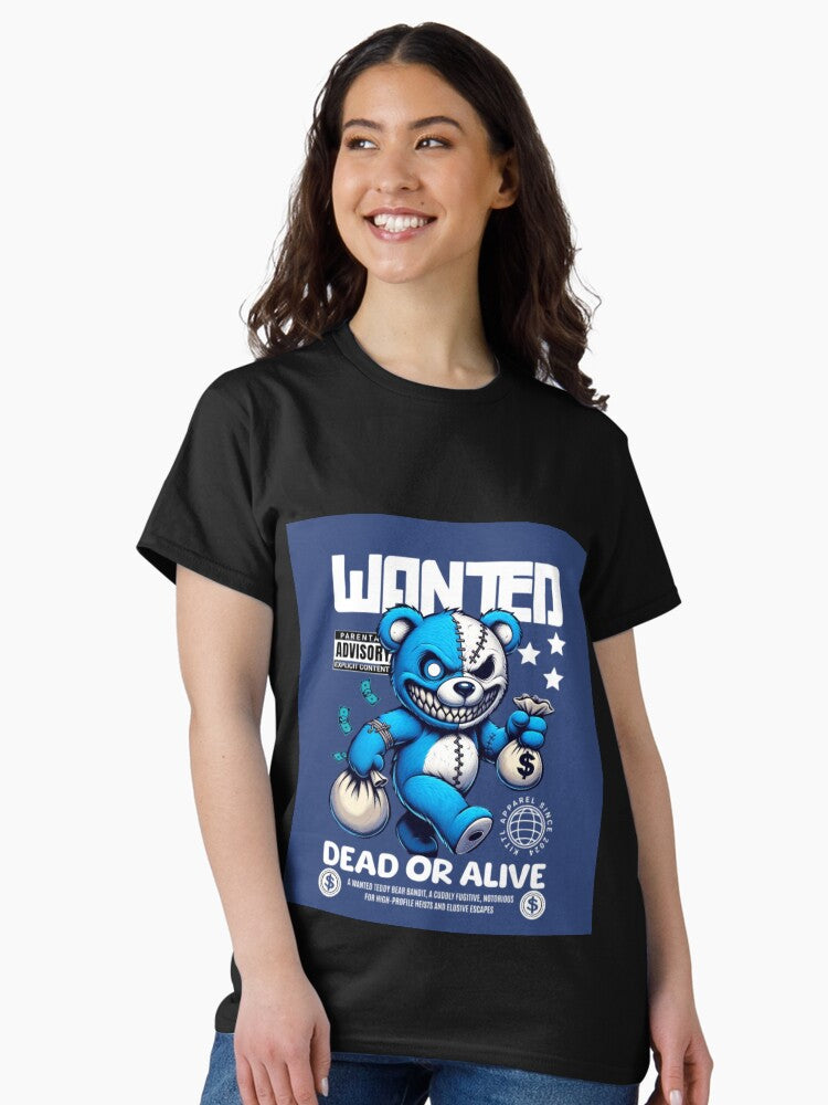 "Wanted: Dead or Alive" Streetwear Graphic Tee Classic T-Shirt