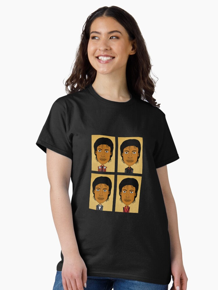4 drawn portraits of the king of pop Classic T-Shirt