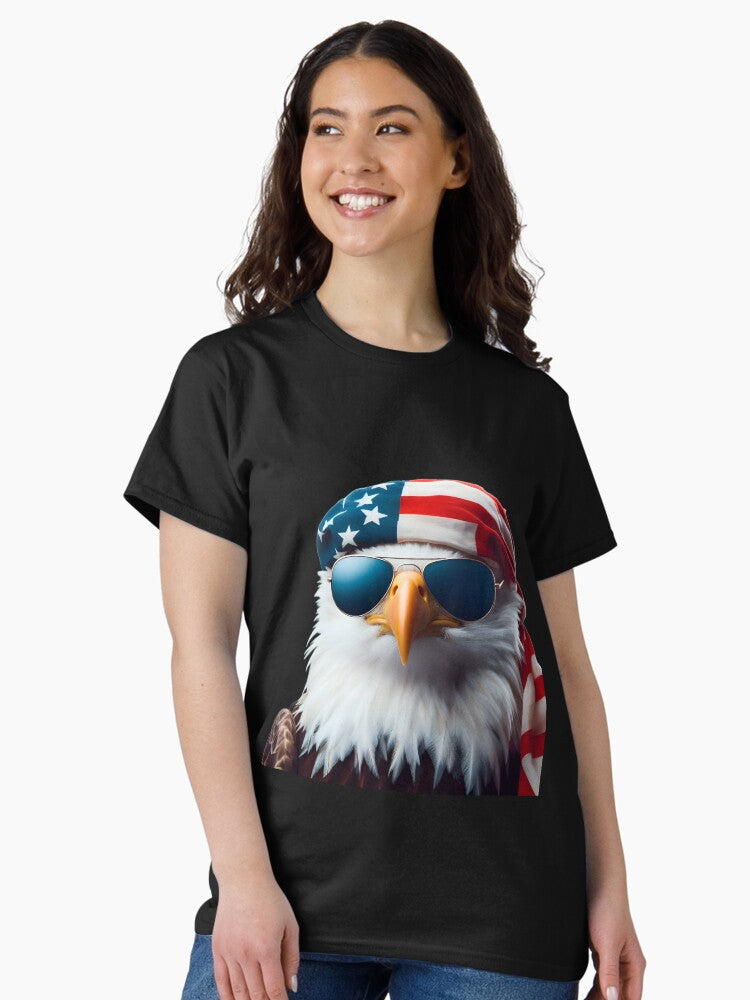 4th of July, American Eagle sporting sunglasses. Classic T-Shirt