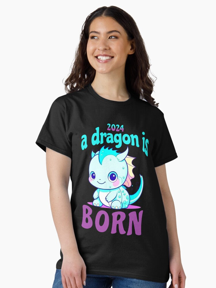 2024 Chinese New Year of the Dragon, A Dragon is Born Classic T-Shirt Style001
