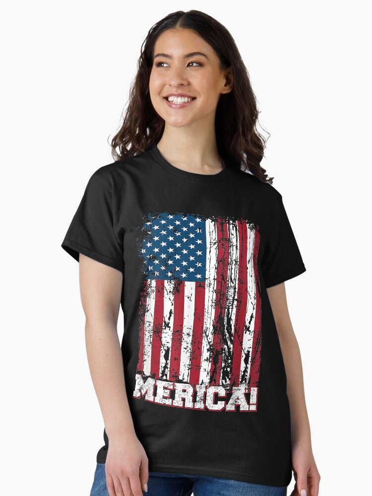 4th of July Independence Day US American Flag Patriotic Classic T-Shirt
