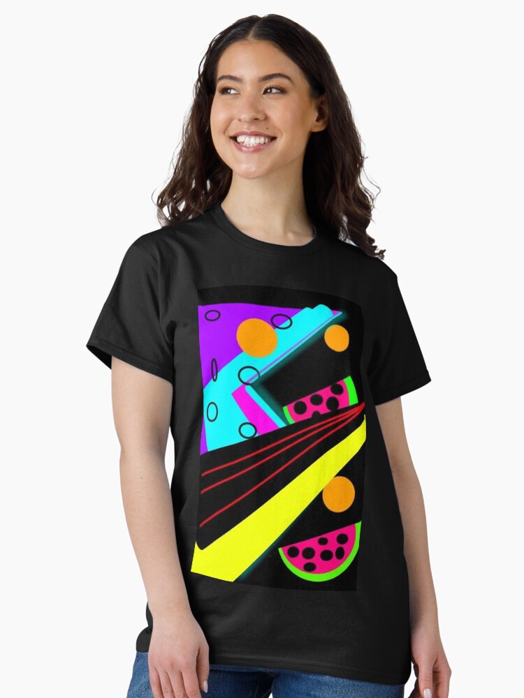 80's watermelon geometric space party Classic T-Shirt