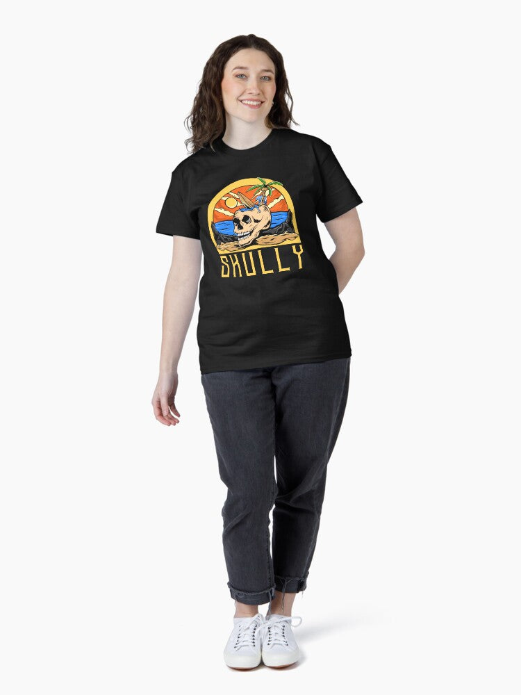 Vintage Halloween Skull Design Classic T-Shirt