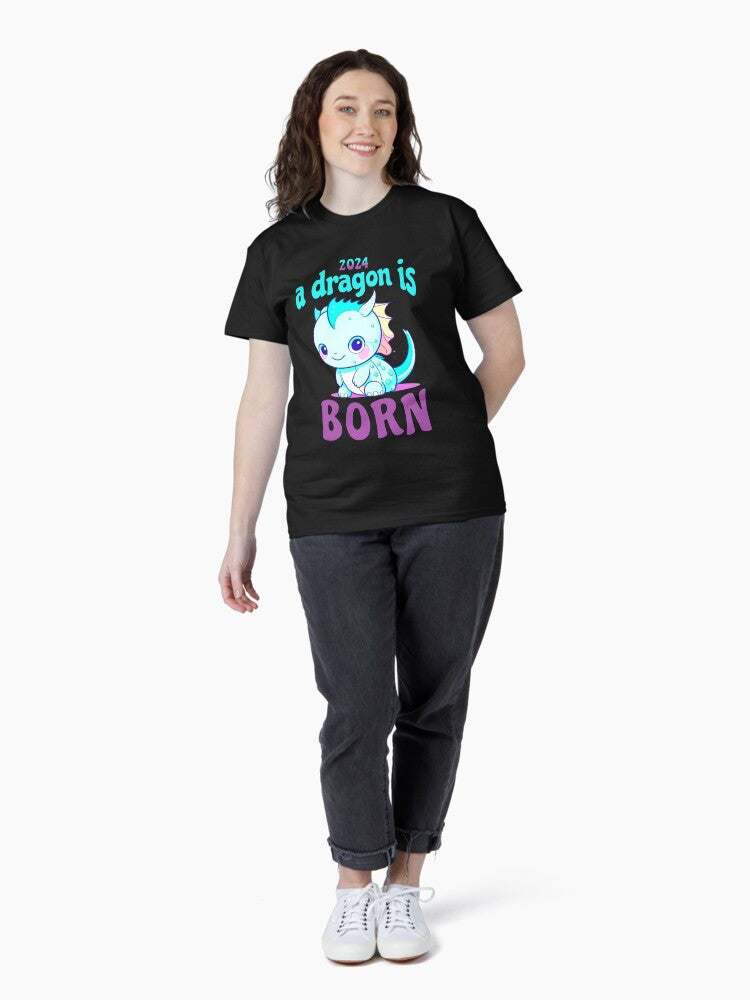 2024 Chinese New Year of the Dragon, A Dragon is Born Classic T-Shirt Style001