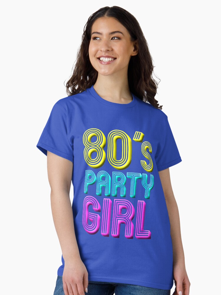 80's Party Girl Retro Vintage Dance Party Costume Classic T-Shirt