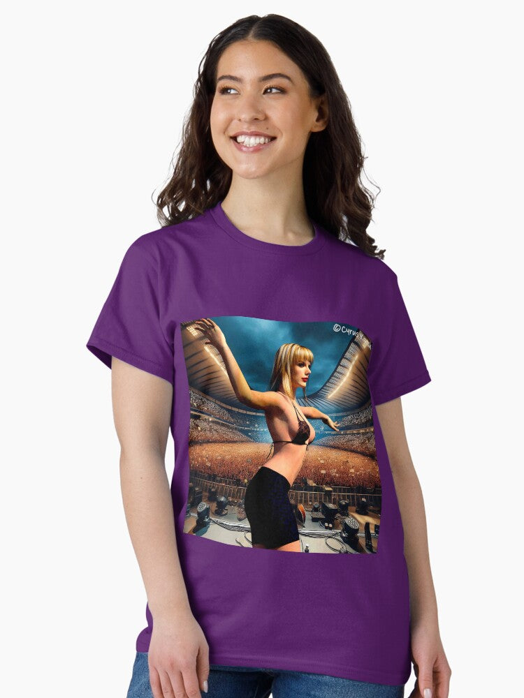 A Painted Graphic of Taylor Swift at Murrayfield Classic T-Shirt