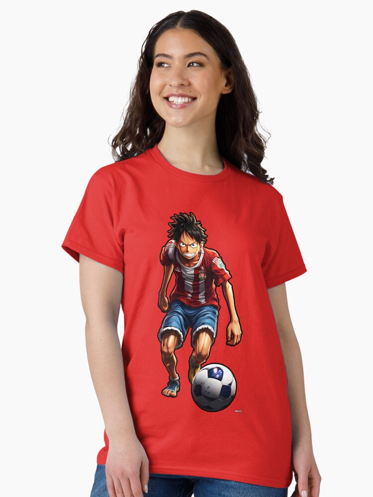 "Straw Hat Striker ⚽️" Luffy Playing Football. Classic T-Shirt