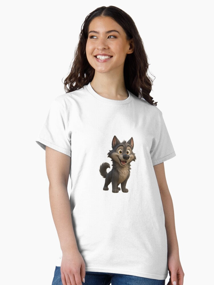 3D Wolf Sticker Classic T-Shirt