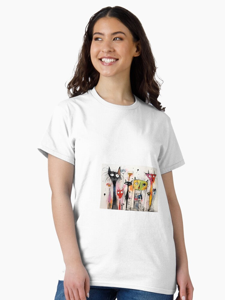 a group of cats standing next to each other Classic T-Shirt