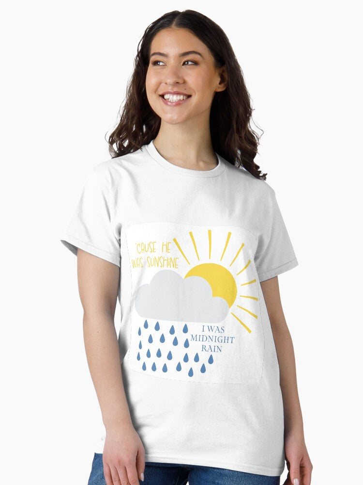 'Cause he was sunshine I was midnight rain Taylor Swift sticker Classic T-Shirt