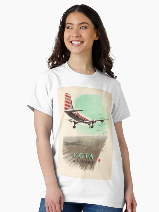 CGTA Air Algerie vintage travel poster Classic T-Shirt