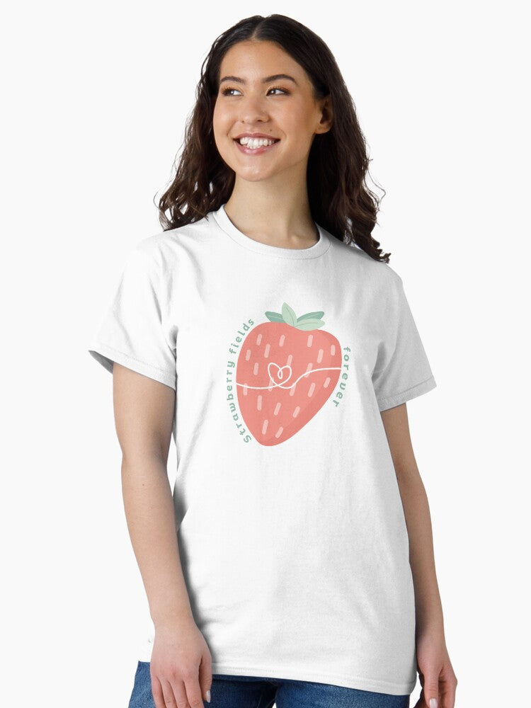 "Strawberry fields forever" Pastell Print Classic T-Shirt