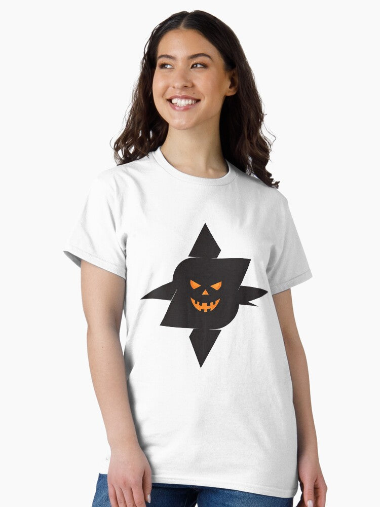 A playful jack-o'-lantern face brings out the fun of Halloween Classic T-Shirt