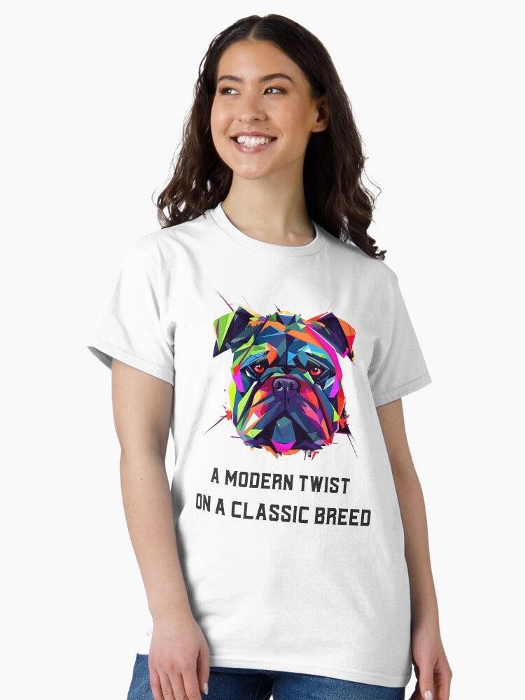 A modern twist on a classic breed - Bulldog Style Classic T-Shirt Style001