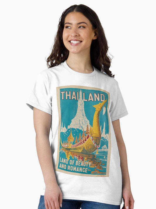 Thailand vintage travel poster Classic T-Shirt